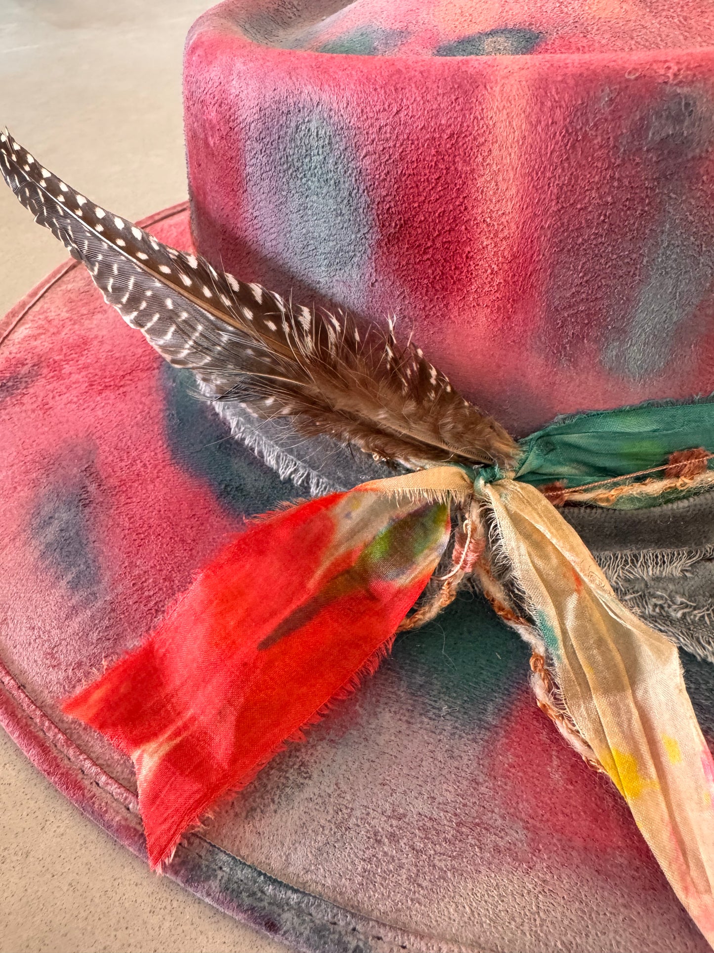 Tab Haines • Handcrafted Fedora • Size Medium • “Cotton Candy Skies”