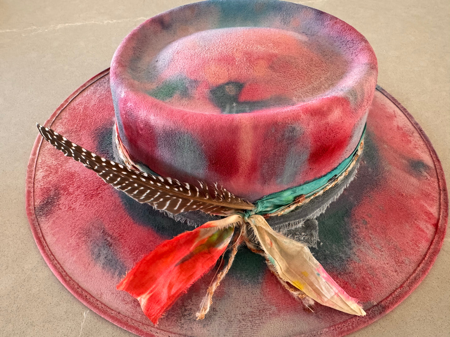 Tab Haines • Handcrafted Fedora • Size Medium • “Cotton Candy Skies”